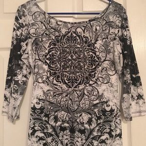 Paisley Sky 3/4 sleeve shirt